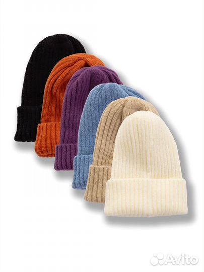 Шапка бини средней вязки Оптом g-8705