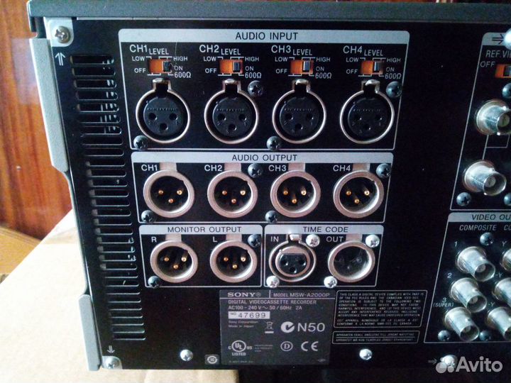 Видеомагнитофон sony MSW-A2000P