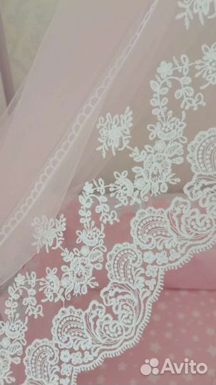 Комплект в детскую кроватку Бортики и балдахин