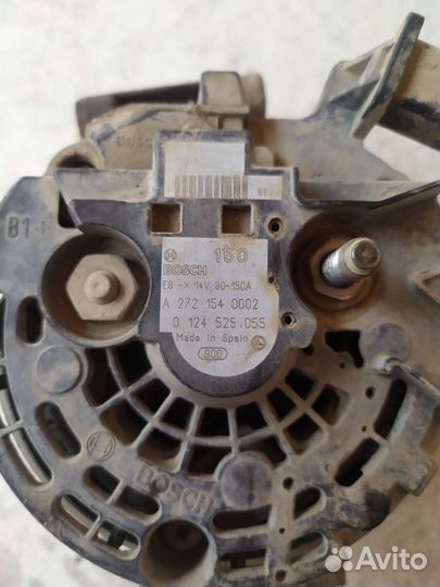 Генератор на mercedes w211, 272-й двигатель. 3л