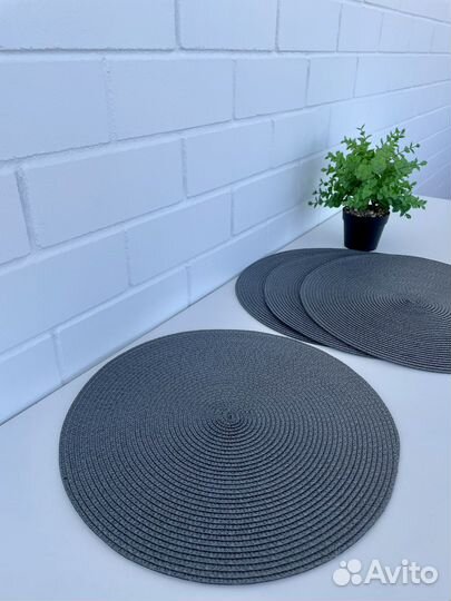 Салфетки сервировочные 4 штуки, серые