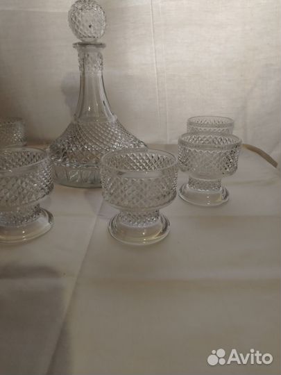 Графин и бокалы Богемия времен СССР