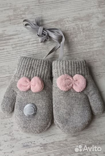 Варежки на девочку на 1 годик