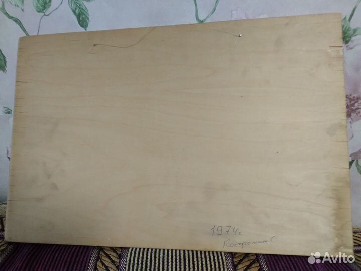 Картина,выжженная на дереве времен СССР