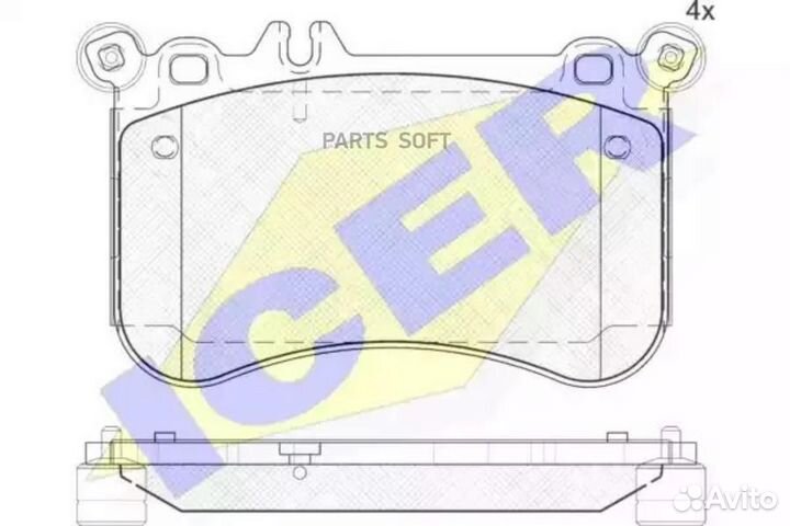 Icer 182042 182042 колодки дисковые передние \ MB