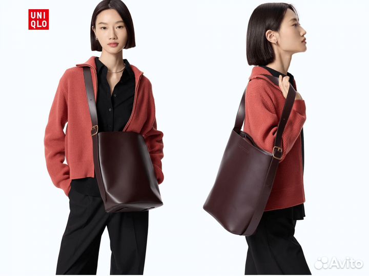 Сумка Uniqlo из гладкой кожи