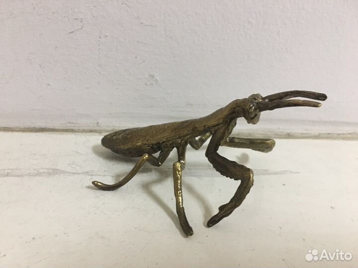 Насекомое богомол большой бронза