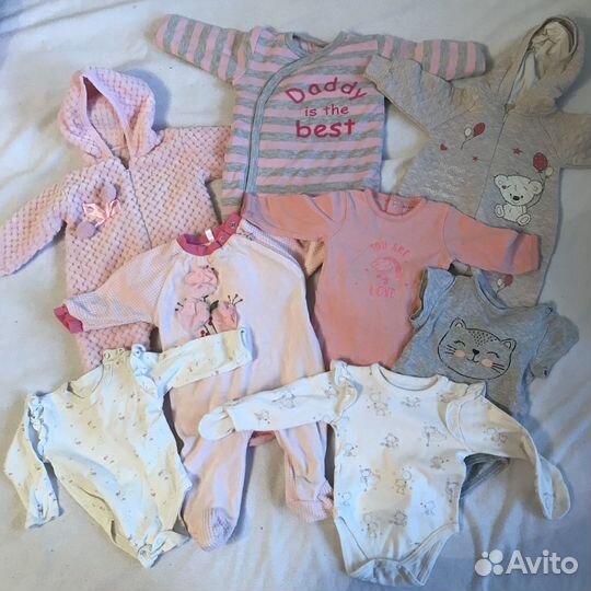 Пакетом комбинезоны слипы боди 56 62
