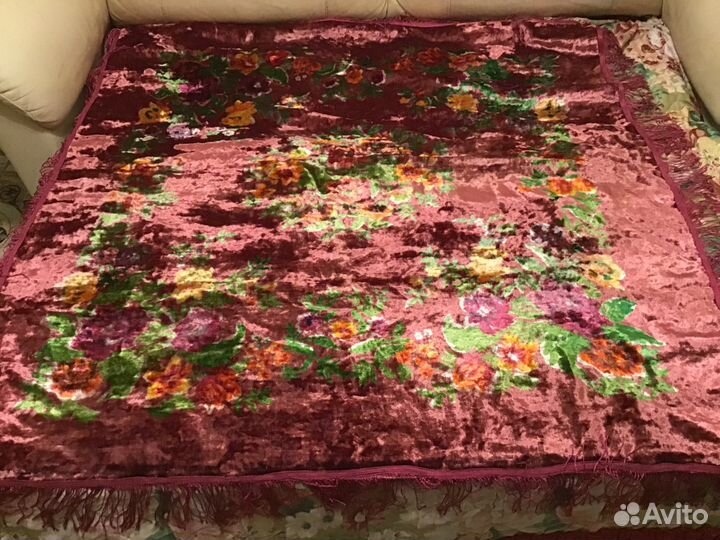 Скатерть и покрывало плюш из СССР