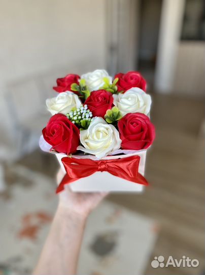 Букет из мыльных роз цветов