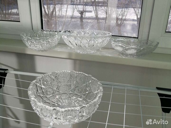 Хрусталь СССР вазы салатники
