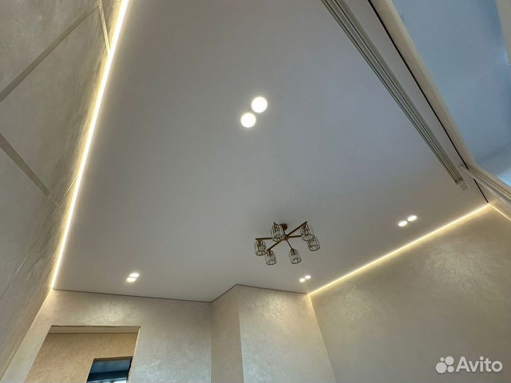 Потолок натяжной/монтаж