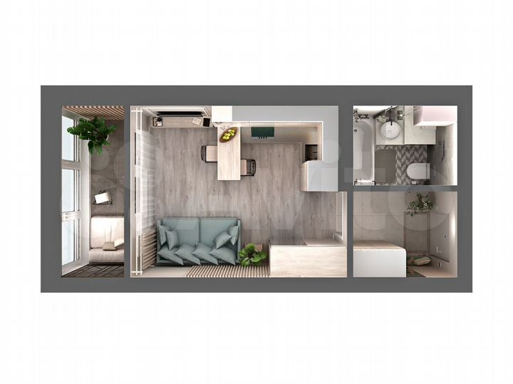 Квартира-студия, 22,2 м², 19/27 эт.