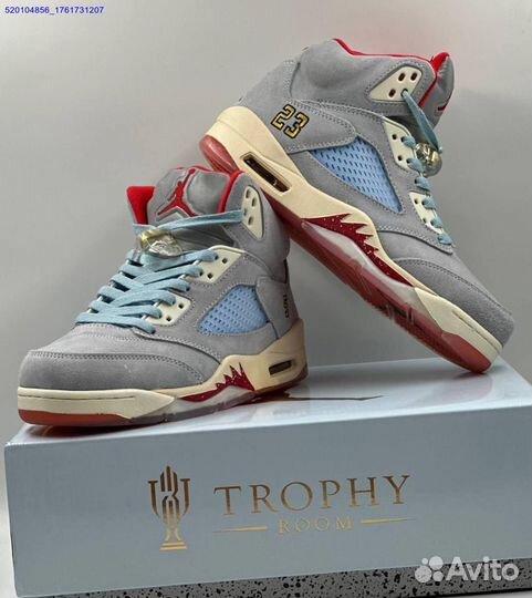 Кроссовки Nike Air Jordan 5 Retro Grey (Арт.13395)