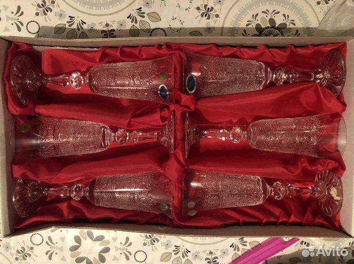 Фужеры Снежок Богема Чехия