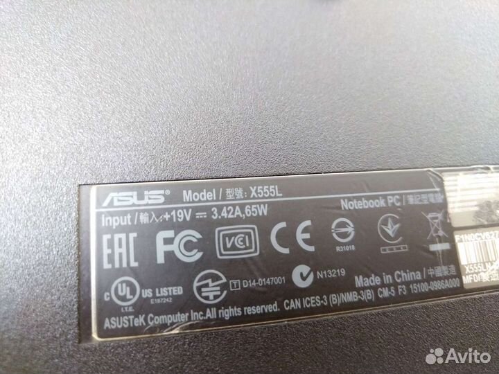 Ноутбук Asus X555L в рабочем состоянии Компьютер