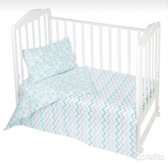 Бортики и пастельное белье в детскую кроватку