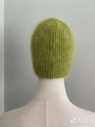 Шапка женская пушистая пух норки шерсть