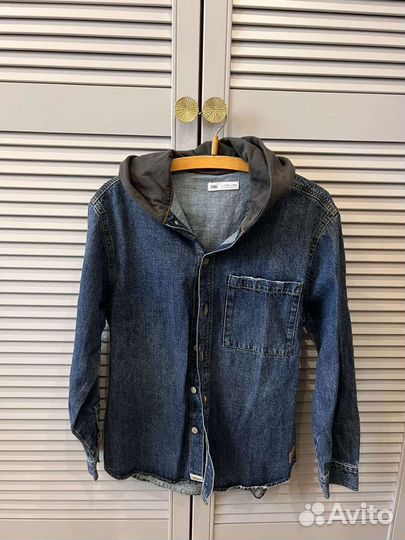 Джинсовая рубашка zara для мальчика