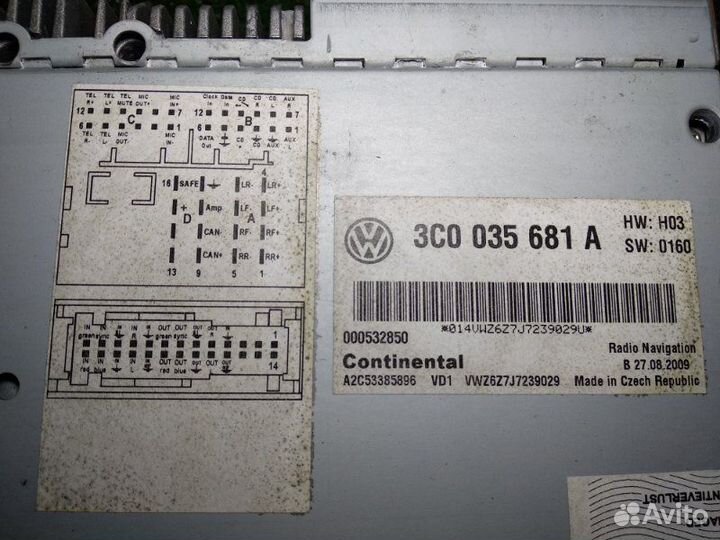 Магнитола Volkswagen Tiguan 1