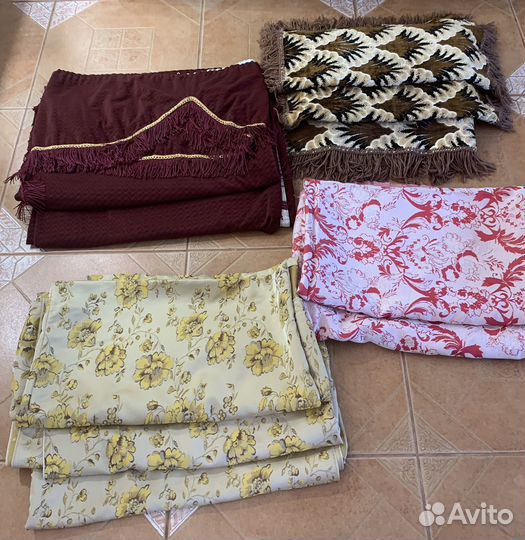 Шторы тканевые Плед покрывало с накидками кресло