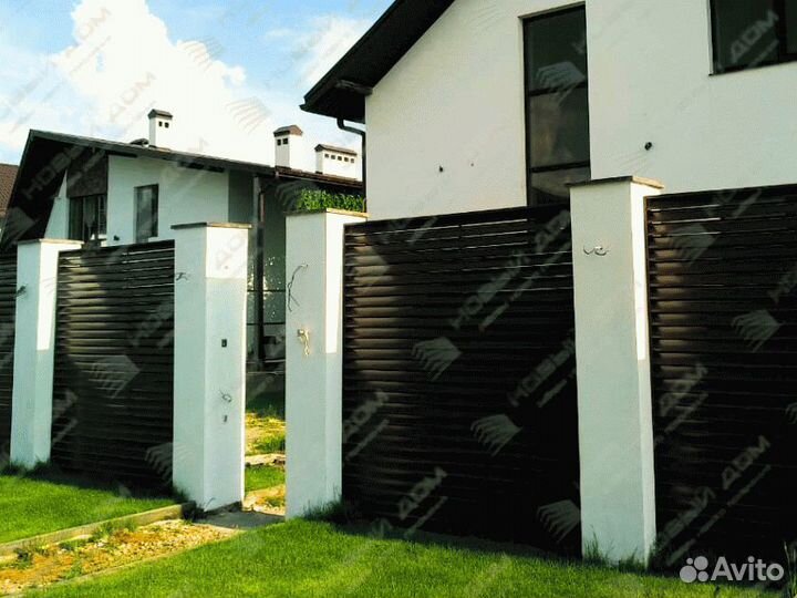 Забор жалюзи горизонтальный