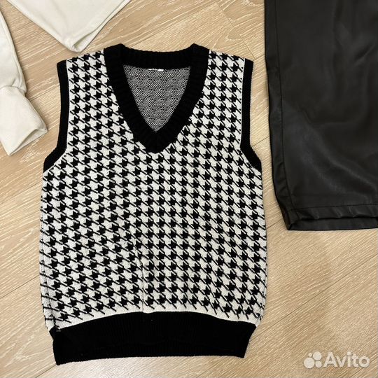 Комплект брюки утепленные жилет водолазка кашемир