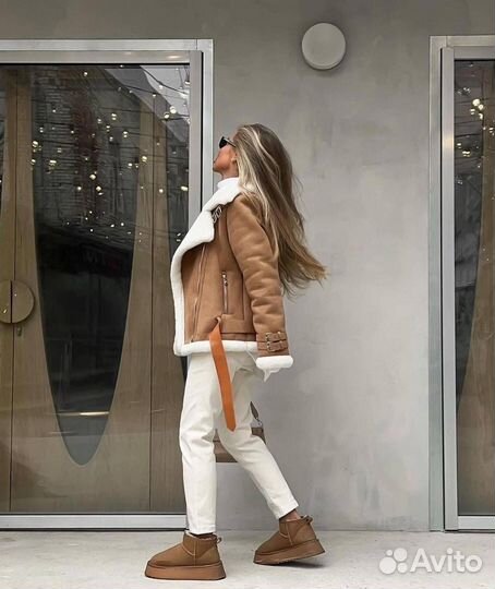 Дубленка авиатор zara