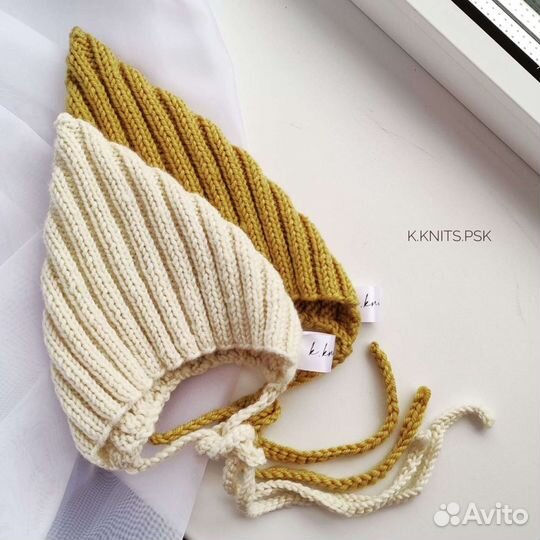 Вязаная шапочка эльф детская с острой макушкой