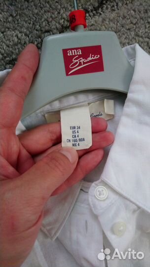 Льняная рубашка h&m 44-46 новая
