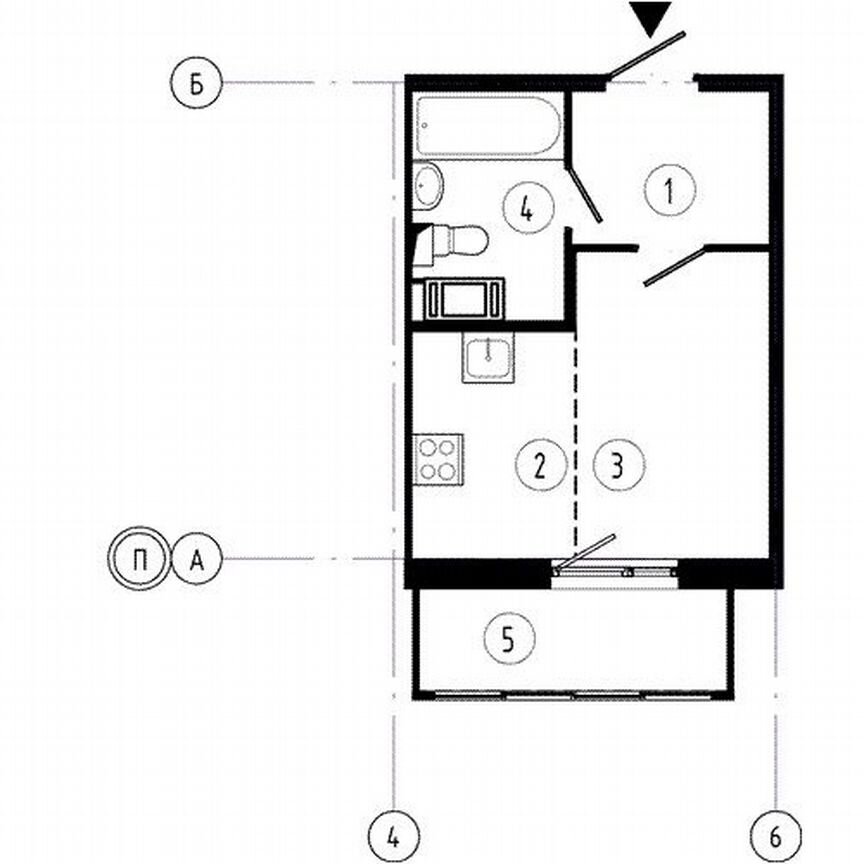 Квартира-студия, 23,3 м², 3/12 эт.