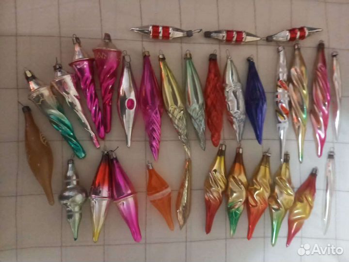Елочные игрушки СССР в реставрацию лот