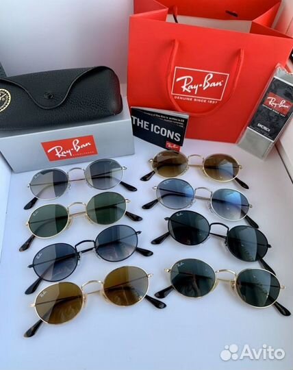 Очки ray ban oval черные