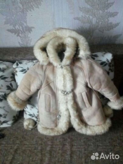 Дубленка для девочки 98
