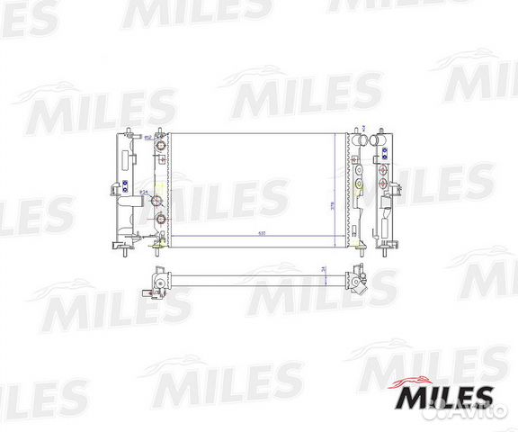 Радиатор opel vectra B 1.6-2.2/2.0TD/2.2TD A/T 95
