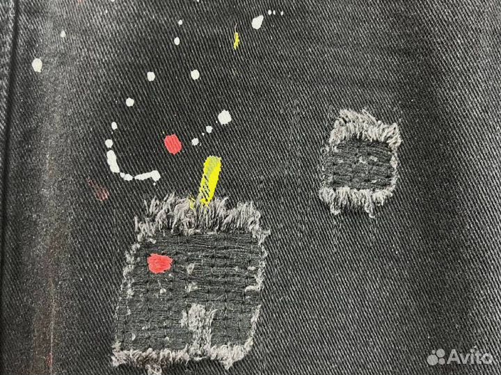 Джинсы Gallery dept рваные с краской унисекс