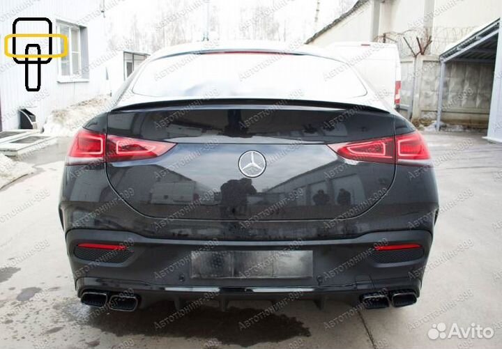 Диффузор 63 AMG Mercedes GLE Coupe 167 черный