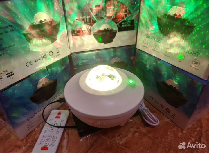 Ночник звездное небо стерео Блютуз колонка 8вт