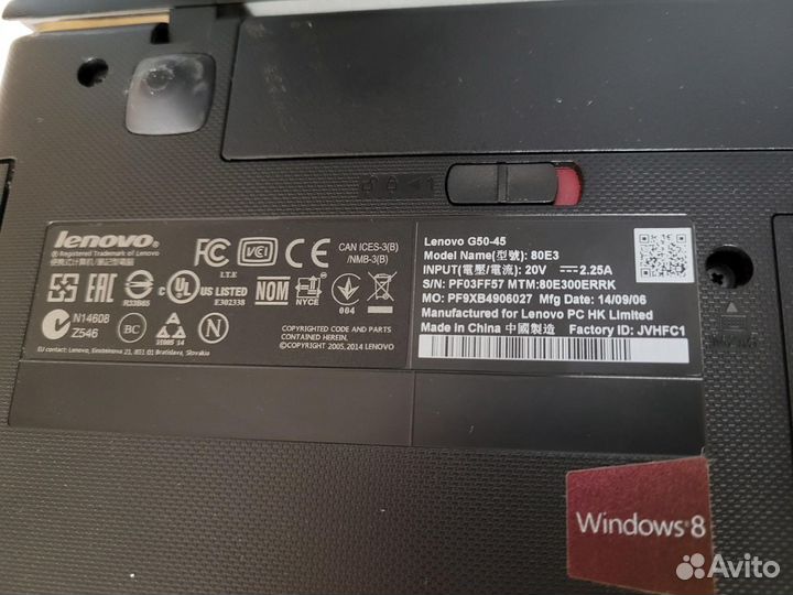 Ноутбук lenovo G50-45 80E3