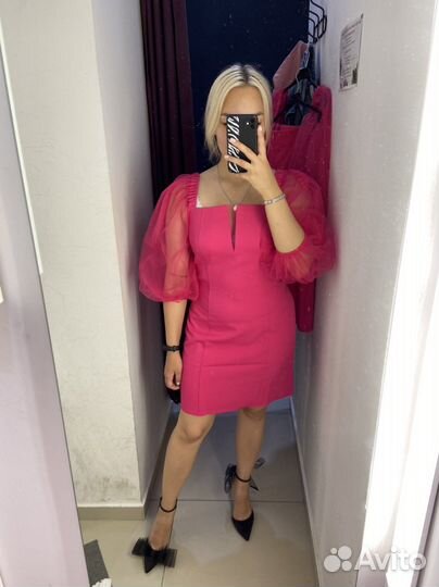 Платье фуксия
