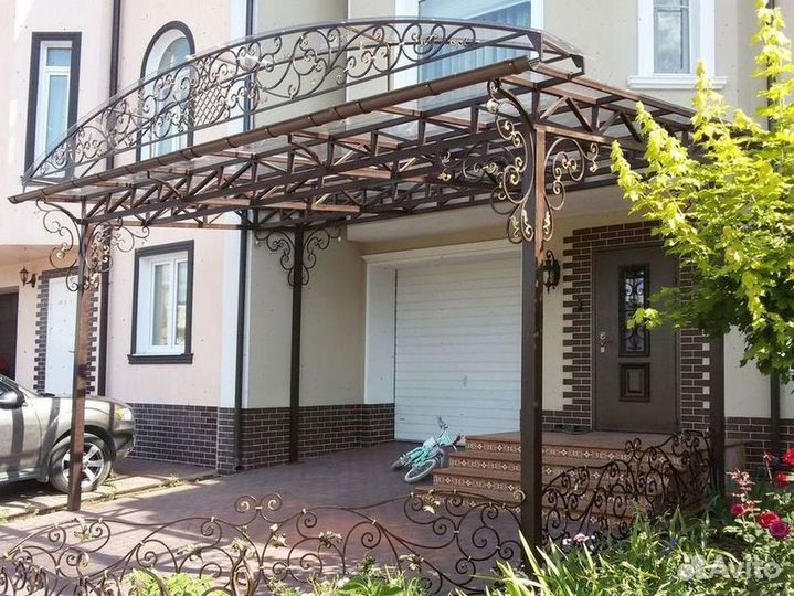 Навес металлический под ключ