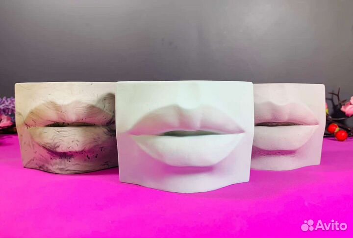Силиконовая фoрма молд губы венеры кашпо ваза гипс