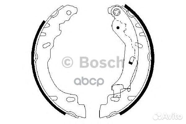 Колодки тормозные барабанные зад 09864877