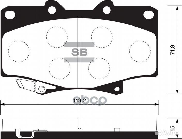 Колодки тормозные дисковые передние SP1217 Sangsin