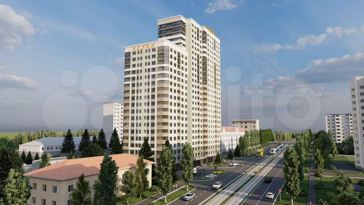 1-к. квартира, 44,2 м², 12/25 эт.