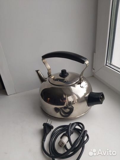 Чайник электрический никелированный. ссср. Винтаж