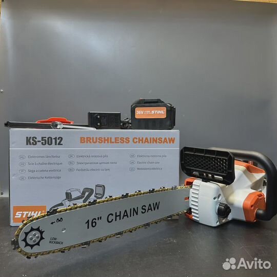 Цепная пила аккумуляторная stihl 36V 2АКБ/ электро