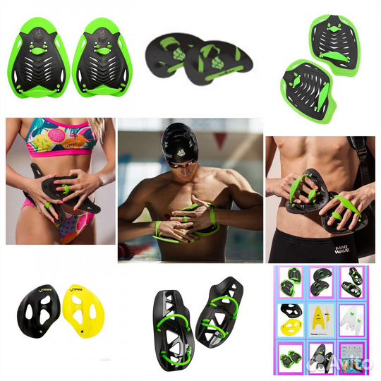 Лопатки для плавания Finis ISO,Madwave Ergo