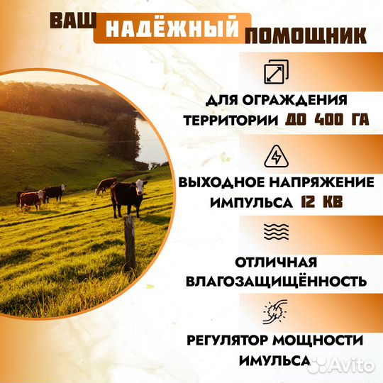 Электропастух тор-10 про / 10Дж / 400Га