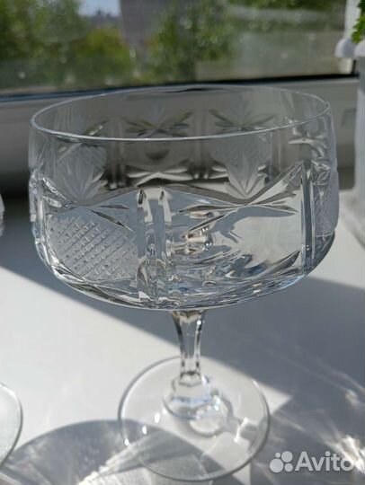 Креманки (шампанки) хрустальные Югославия